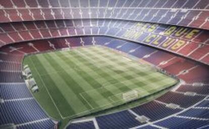 Recreación del Nou Camp Nou.