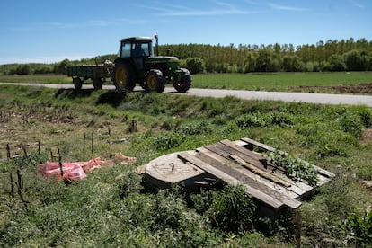 Un pozo en tierras de cultivo cercanas al río Órbigo en la provincia de Zamora. 