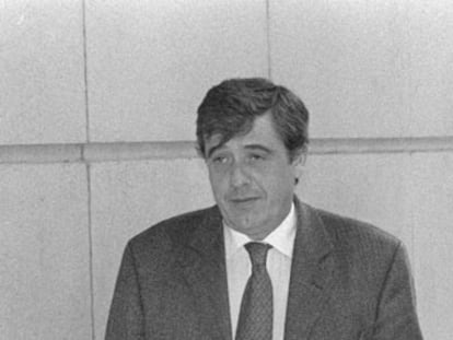 El fiscal Pedro Rubira, a la salida de la Audiencia Nacional.