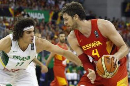 Gasol, en el partido contra Brasil.