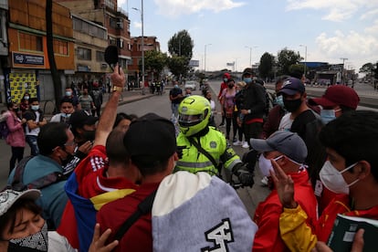Protesta en Colombia durante coronavirus
