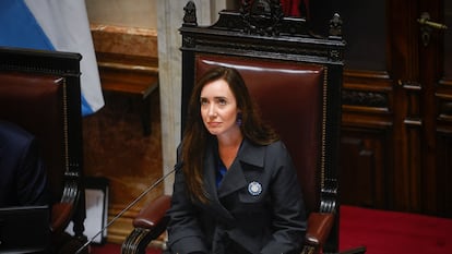 Victoria Villarruel en el Congreso Nacional en Buenos Aires, en 2024.