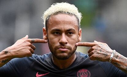 Neymar, en un partido con el PSG.