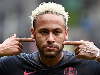 Neymar, en un partido con el PSG.