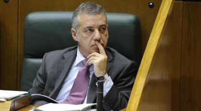 Iñigo Urkullu, en el Parlamento vasco el pasado día 17.