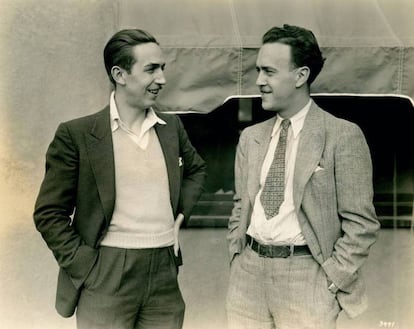 Walt Disney, izquierda, y Ub Iwerks.