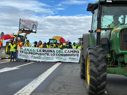 Manifestación de Asaja este viernes 9 de febrero en Extremadura.
