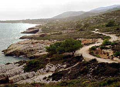 Cortados de la costa castellonense en la Serra d'Irta.