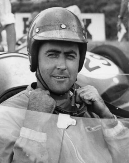 Sir Jack Brabham, durante una carrera 1960