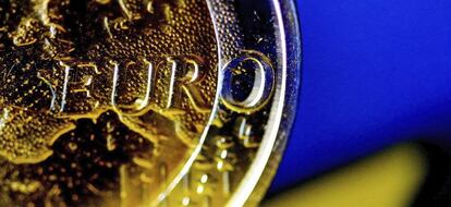 Detalle de una moneda de euro.