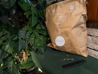 Bolsa para recogida de cabello de Clic Recycle.
