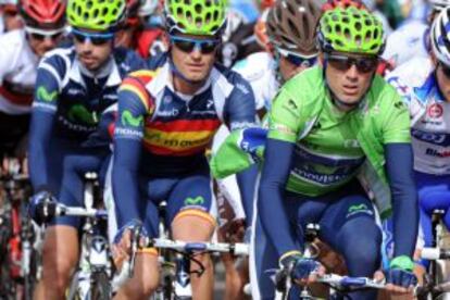 Alejandro Valverde en una etapa de la París-Niza