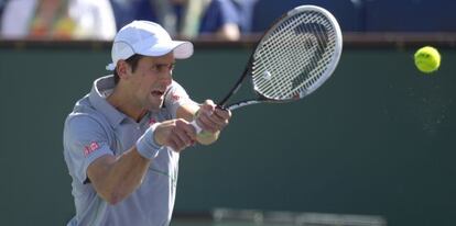 Novak Djokovic, durante su partido con Benneteau. 