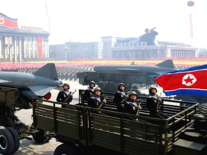 Desfile de armamento en Pyongyang (Corea del Norte) en 2012.