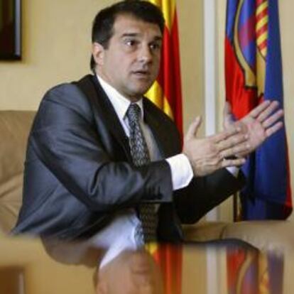 El presidente del FC Barcelona, Joan Laporta