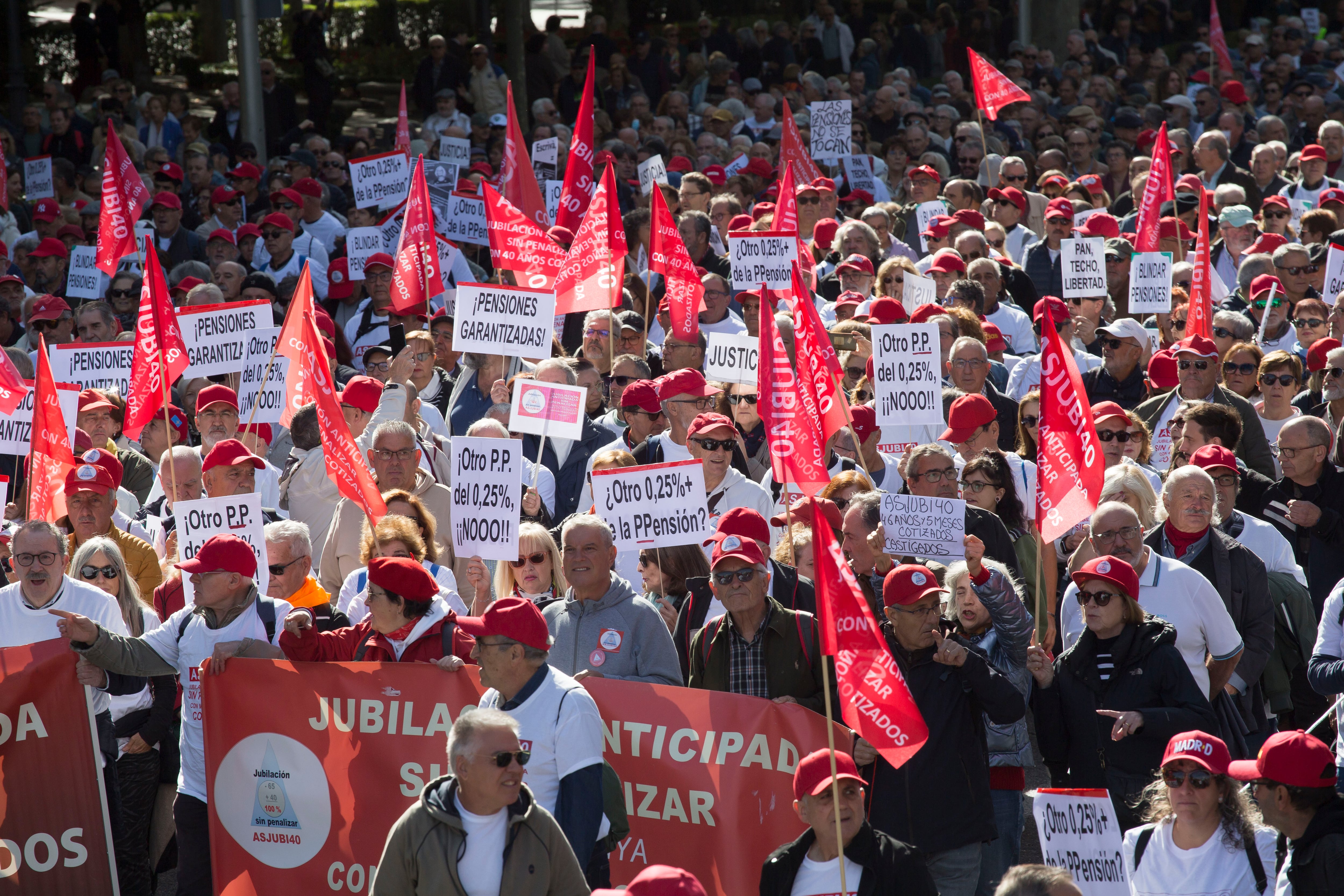 Cientos de manifestantes este sábado, en Madrid. 
