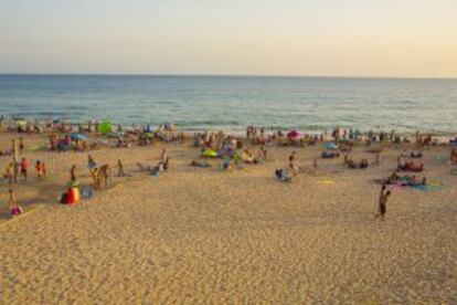 Playa de la Barrosa, en Chiclana de la Frontera (Cádiz).