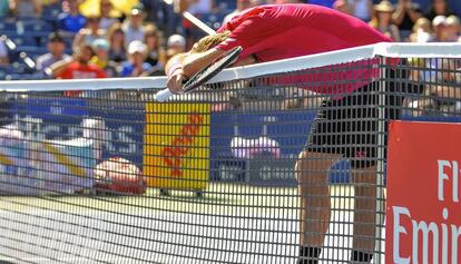 Wawrinka durante la semifinal del Master de Toronto ante Nishikori.