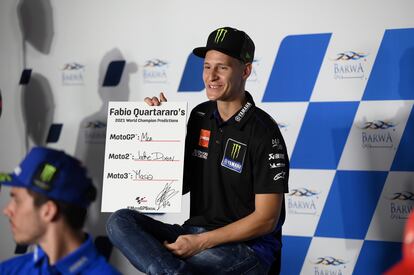 Fabio Quartararo, en la primera conferencia de prensa del Mundial de MotoGP