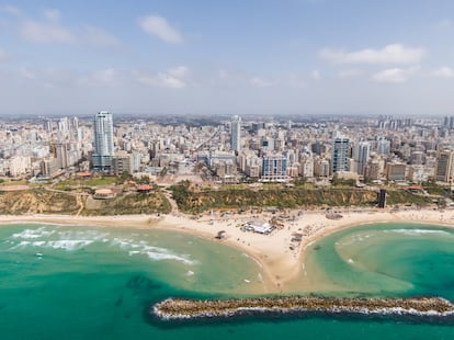 Vista de la ciudad costera de Netanya (Israel).