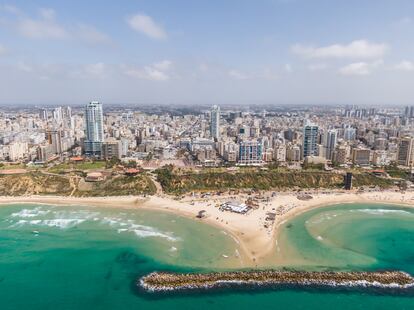 Vista de la ciudad costera de Netanya (Israel).