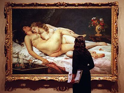 <i>El sueño</i>, de Gustave Courbet , en la exposición <i>De Ingres a Cézanne. El siglo XIX en la colección del Petit Palais.</i><b> /
L. A. GARCÍA</b>
