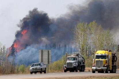 Imagen del incendio de Alberta.