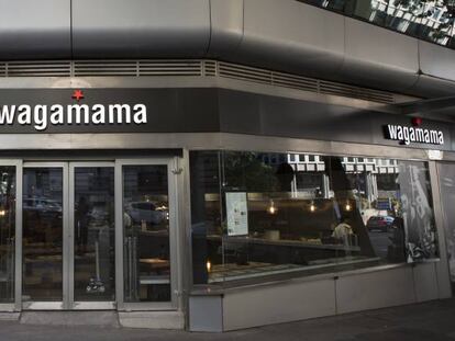 Fachada del restaurante que Wagamama tenía en la calle Génova de Madrid