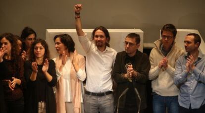 Clausura de la asamblea ciudadana de Podemos. 