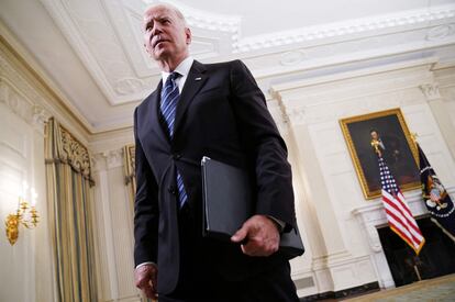 El presidente de EE UU, Joe Biden, este miércoles en la Casa Blanca en Washington (EE UU).