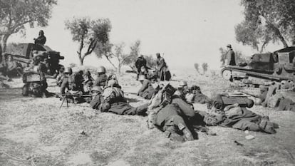Imagen de una batalla en la Guerra Civil española.