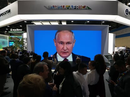 Vladimir Putin en una transmisión