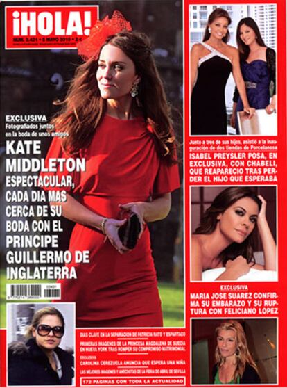 Portada de la revista <i>¡Hola!</i> del 5 de mayo de 2010