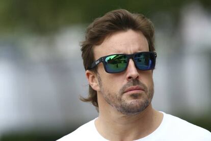 Fernando Alonso, en el circuito de Sepang.