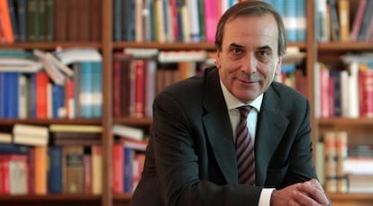 José Antonio Alonso, en su despacho del Congreso, en 2008.