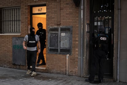 Operación policial contra los Casuals, el pasado viernes.