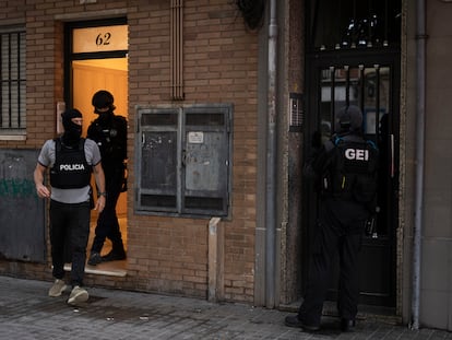 Operación policial contra los Casuals, el pasado viernes.