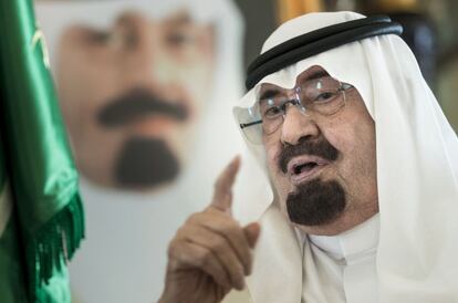 El rey de Arabia Saudí, Abdalá Bin Abdelaziz al Saud, falleció en Riad a los 90 años. En la imagen, el Rey durante una entrevista, 27 de junio de 2014.