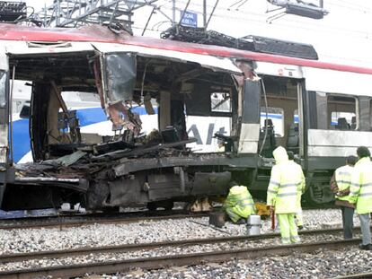 Estado de los trenes de El Pozo y de Atocha tras el atentado.
