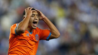 Bakkali en la derrota del Valencia ante el Espanyol.