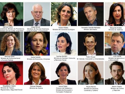 Integrantes do Executivo de Pedro Sánchez.