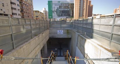 Obras del metro de Málaga, en una foto de archivo.