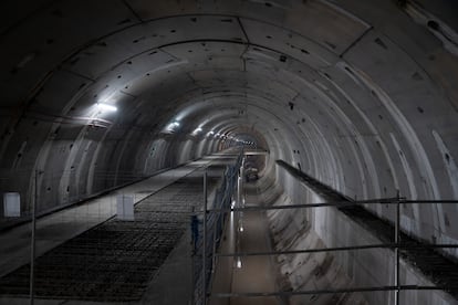 Túnel de la futura estación de Plaça de Maragall de la L9 del Metro.