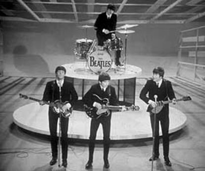 The Beatles, durante una de sus primeras actuaciones en 1963.