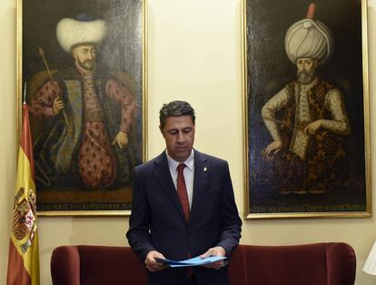 El l&iacute;der del PP, Xavier Garc&iacute;a-Albiol, en el Senado.