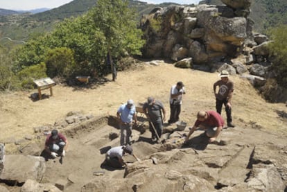 Excavaciones arqueológicas en el Cañón do Mao, en el ayuntamiento ourensano de Parada do Sil.