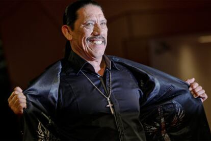 Danny Trejo, protagonista de 'Machete', de Robert Rodríguez, ayer en Venecia