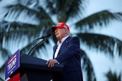 El expresidente Donald Trump en un acto de campa?a en Florida, el 9 de julio de 2024