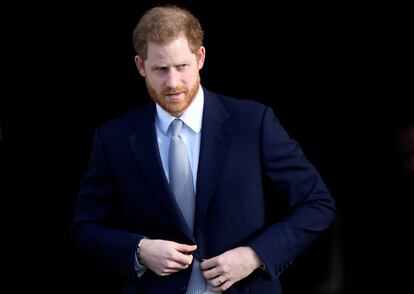 Britain's Prince Harry attends a rugby event at Buckingham Palace gardens in London, Britain, in January 2020.