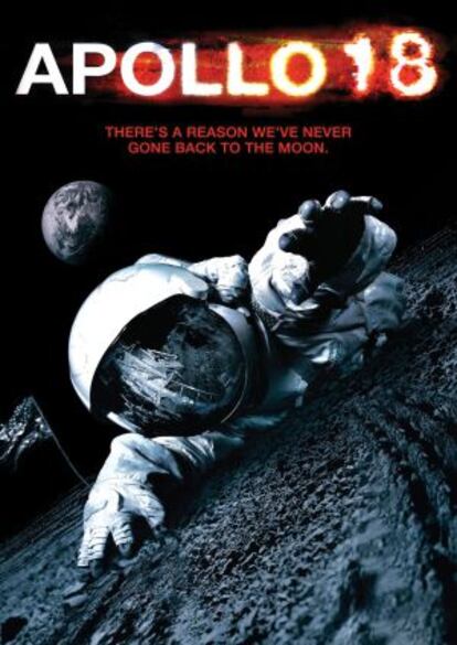 Póster para su primera película en Hollywood, 'Apollo 18'.